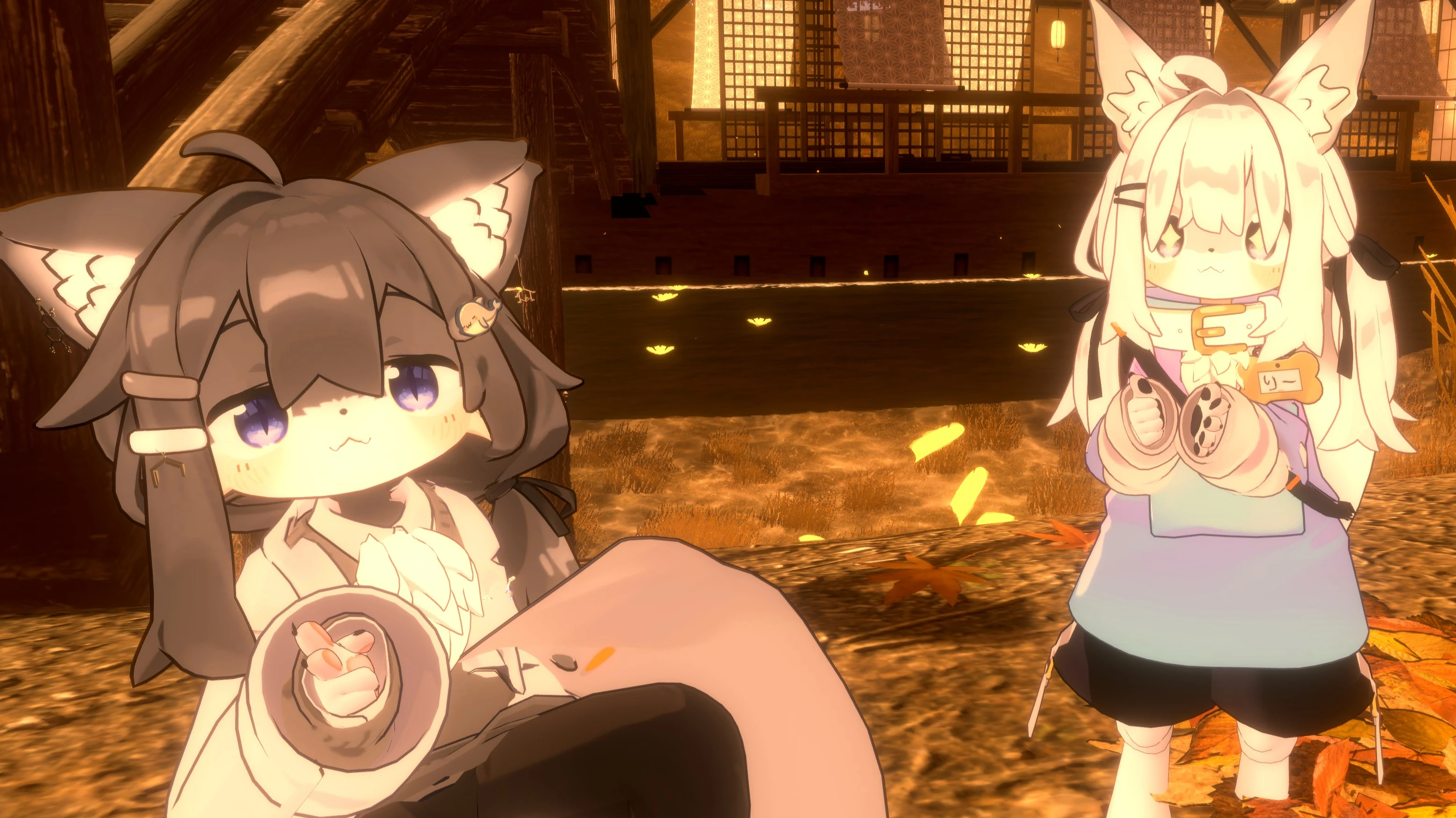 いつもこの構図になる二匹